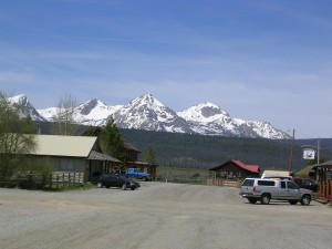 View from Stanley, ID of the Sawtooth Range