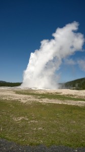 Old Faithful Geyser, Photo by Frank Bartlett