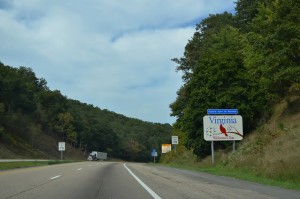 Welcome to Virginia Sign, I-64 at the W.V. line